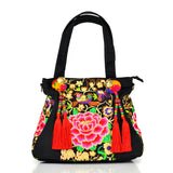 random pattern color 3 piece/pack female handbag totes embroidery handmade tassel bags Recruitmen agen free  ping